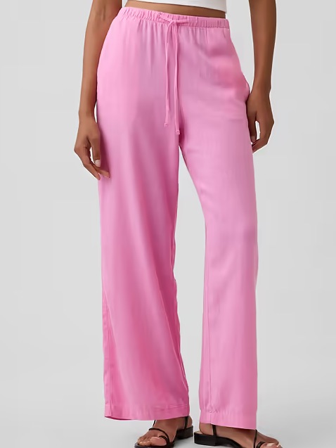 Nwt Gap Factory Relaxed Linen-Blend Wide-Leg Pants